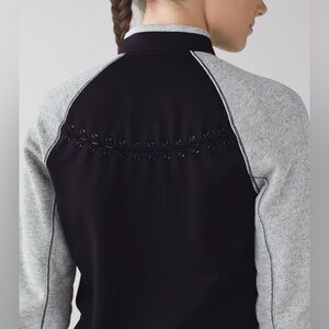 Lululemon Var-City Bomber Black / Heathered Black Jacket Size 8